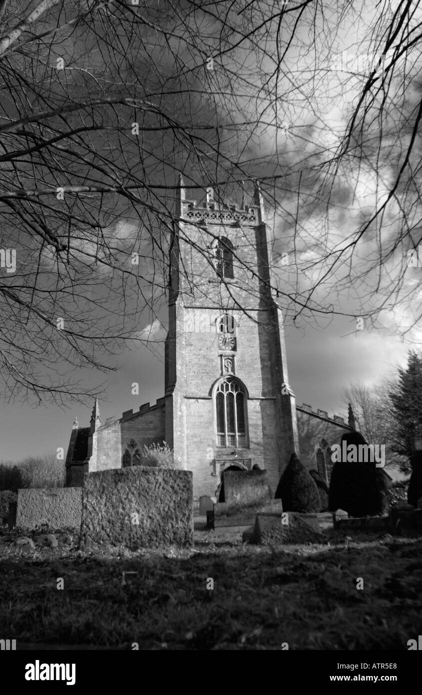 All Saints Church in Nunney near Frome Somerset England UK Stock Photo