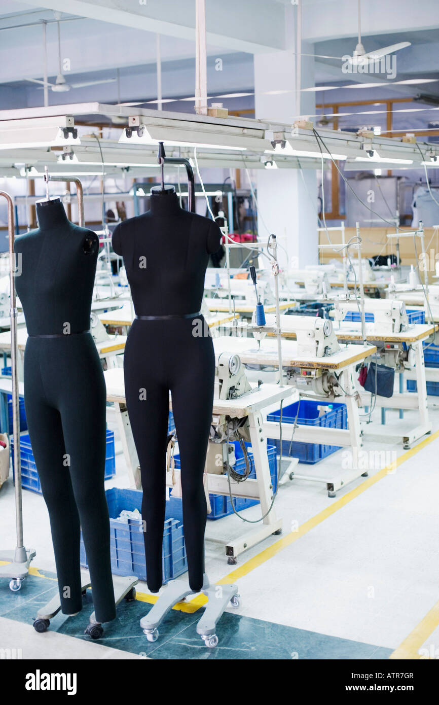 Mannequins in a textile industry Stock Photo Alamy