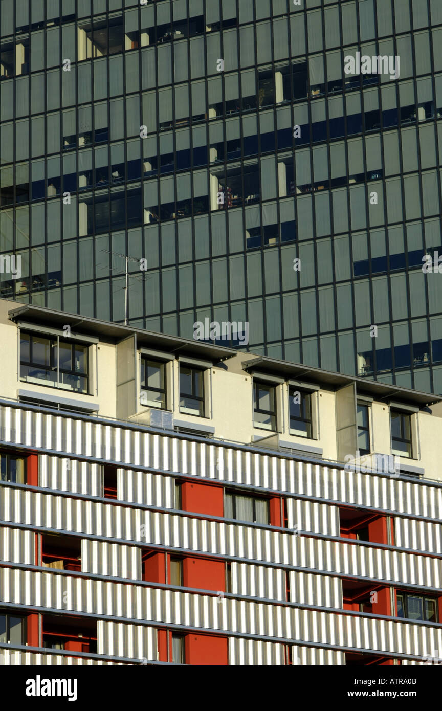 Wienerberg City modern architecture flats Stock Photo