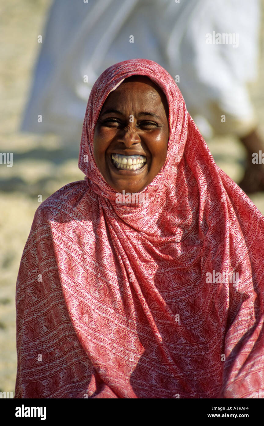 Mauritanian women, Plage de Peche, Nouakchott, Mauritania Stock Photo