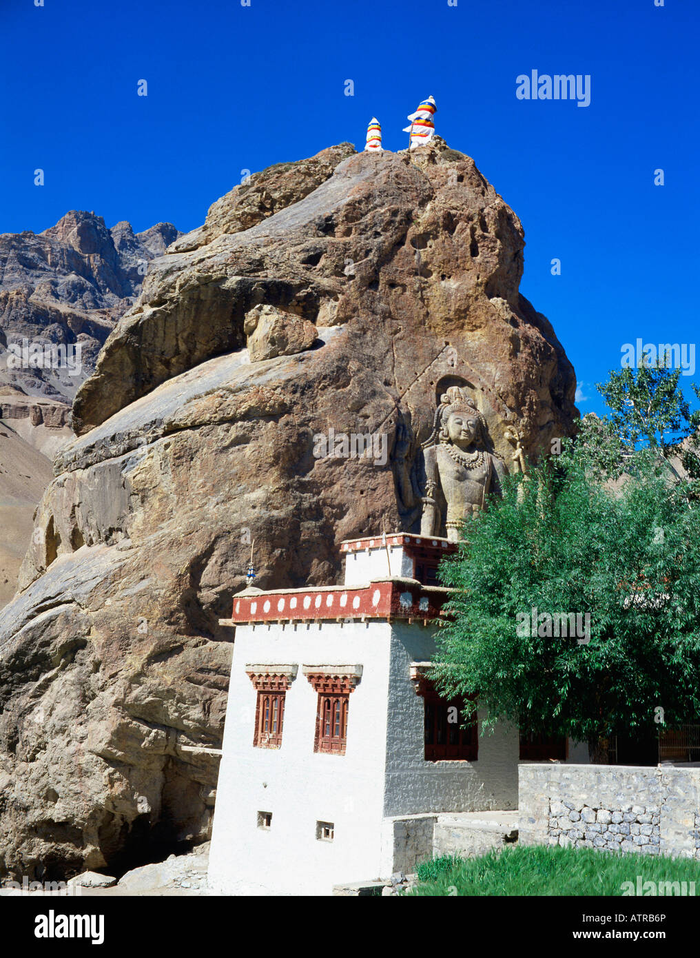 Rock sculpture / Mulbekh Stock Photo Alamy