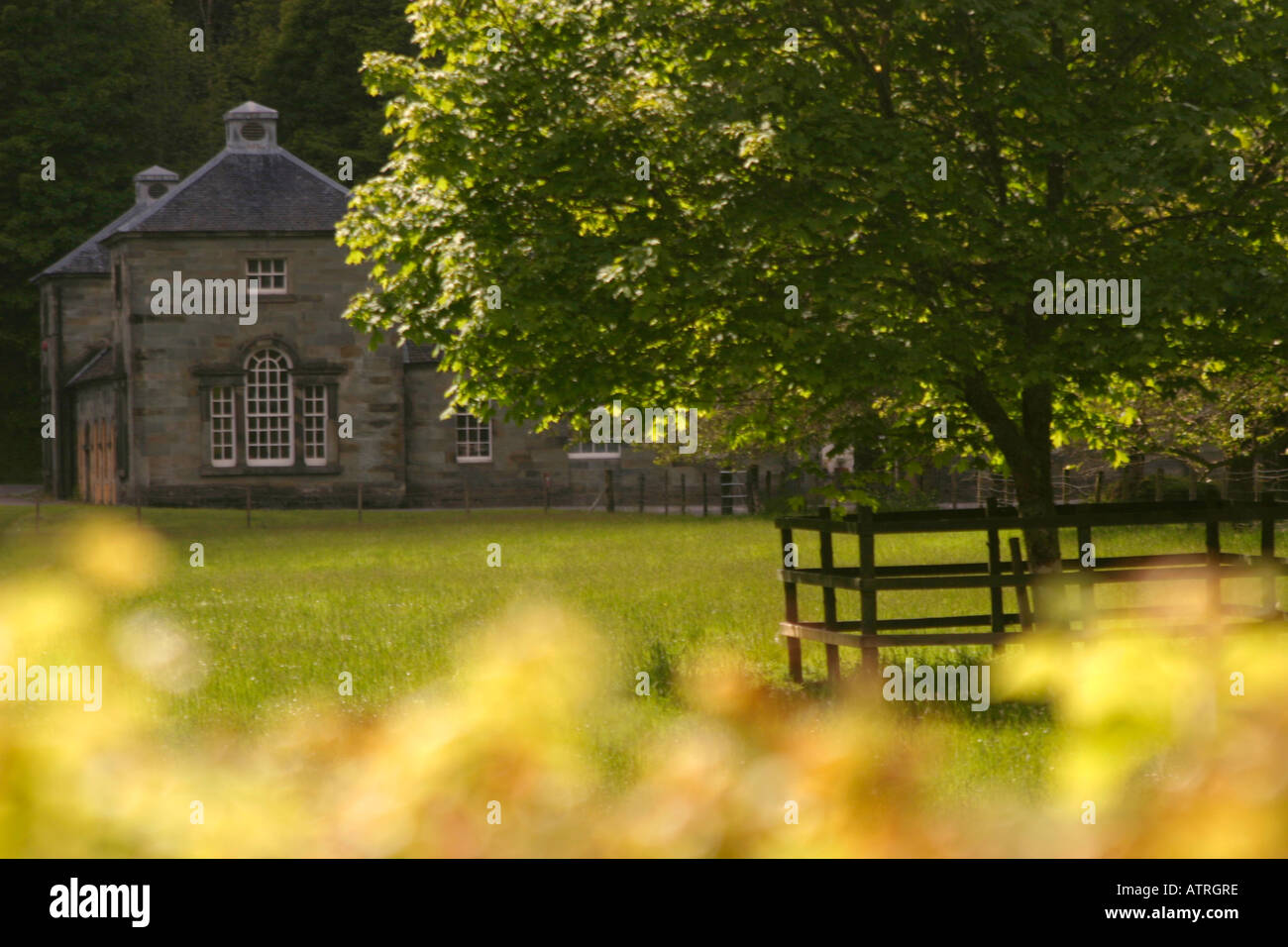The horse stables for Inveraray castle. Inveraray, Scotland Stock Photo