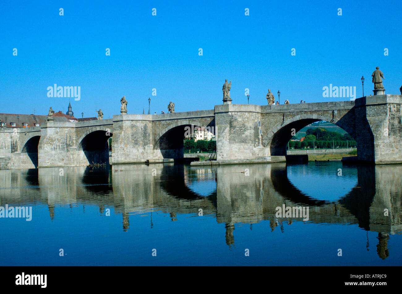 Old Main bridge / Wuerzburg Stock Photo