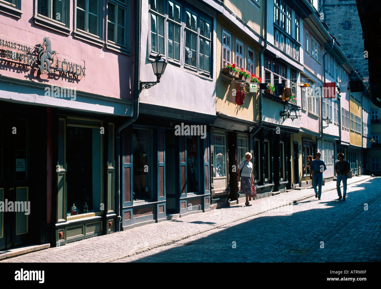 Merchants Bridge Erfurt Stock Photo Alamy