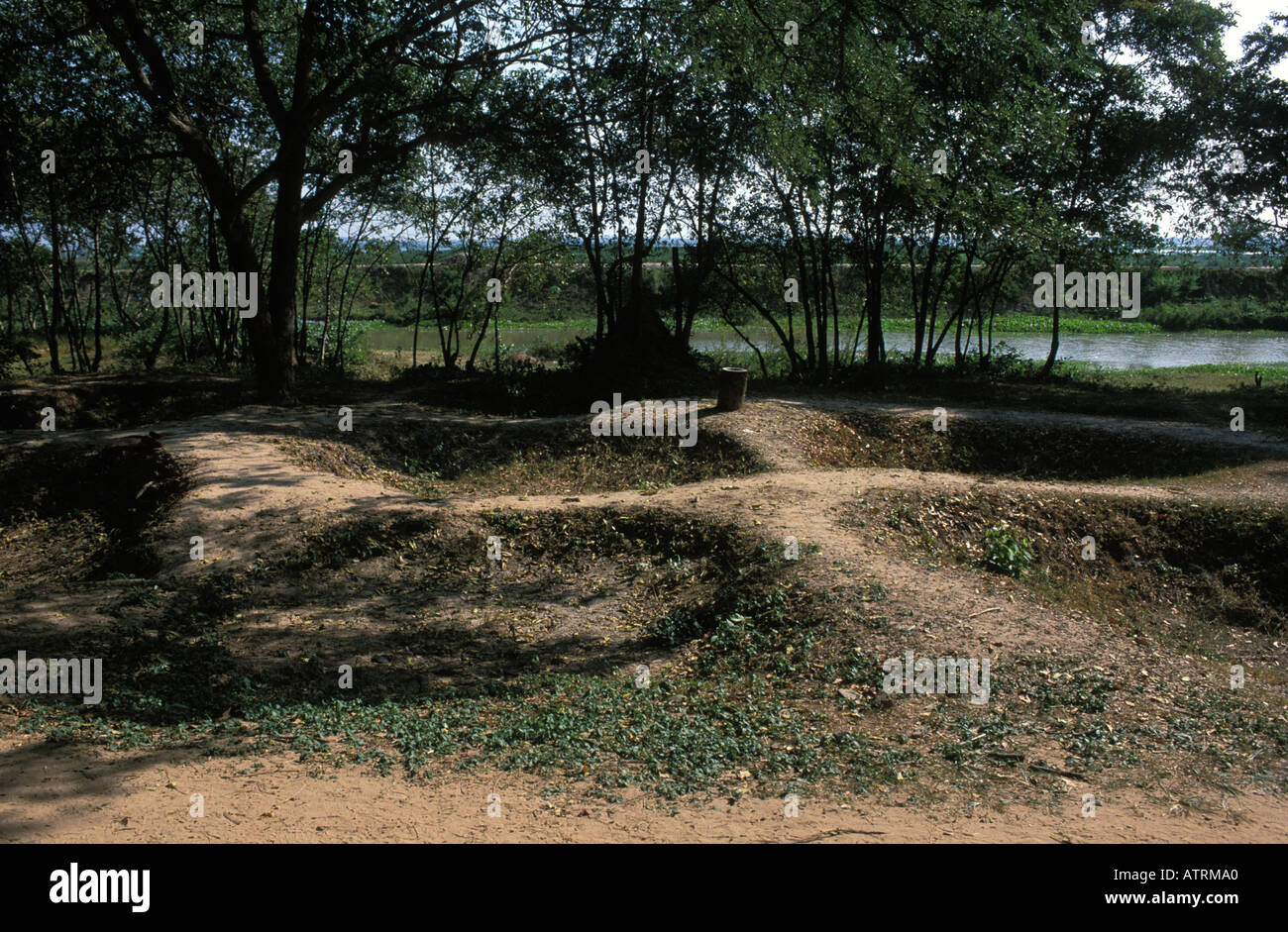 The killing fields of Choeung Ek were victims of the Pol Pot regime lie buried in mass graves Stock Photo