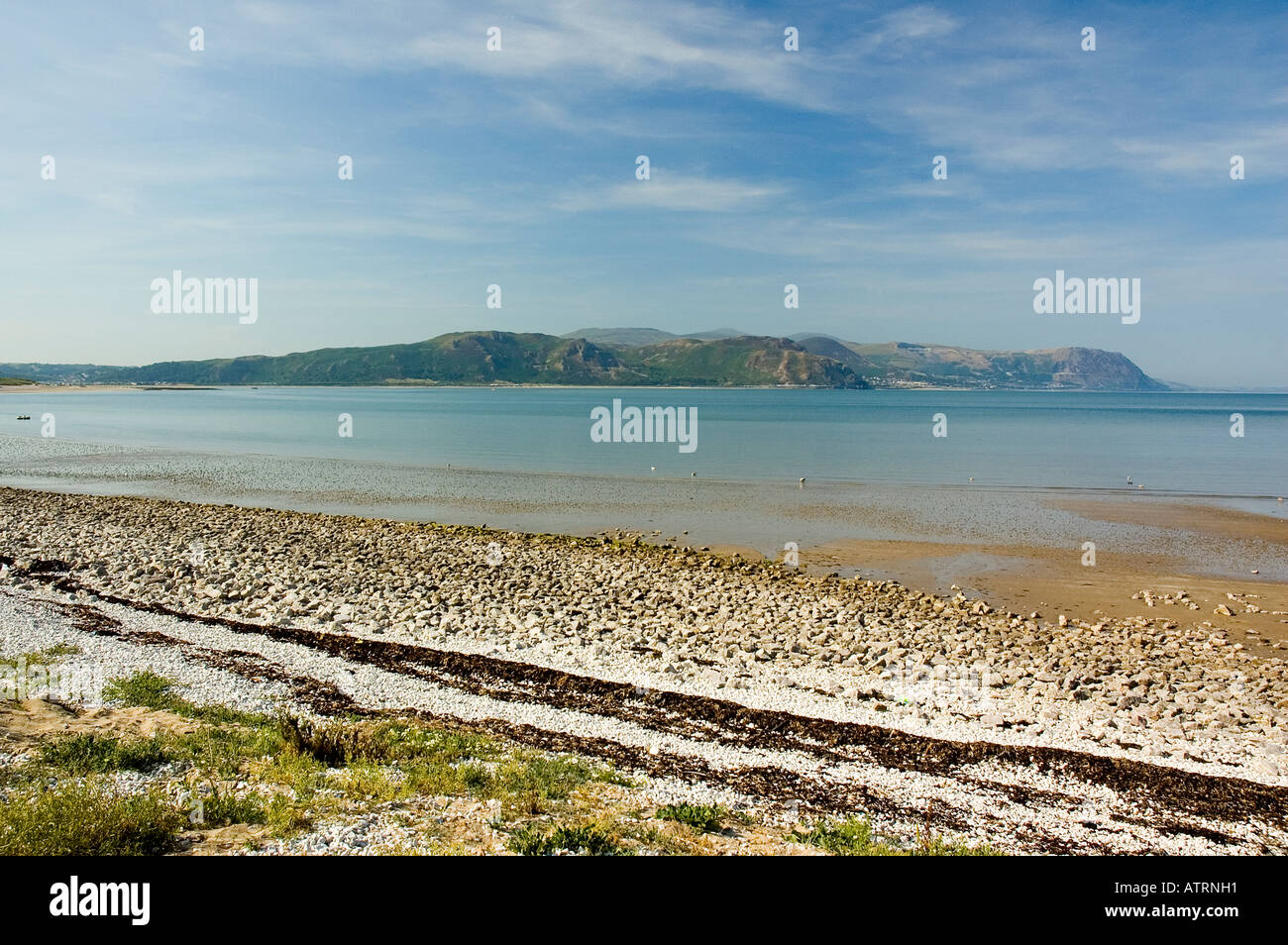 Conwy Estuary towards Penmaenmawr Stock Photo