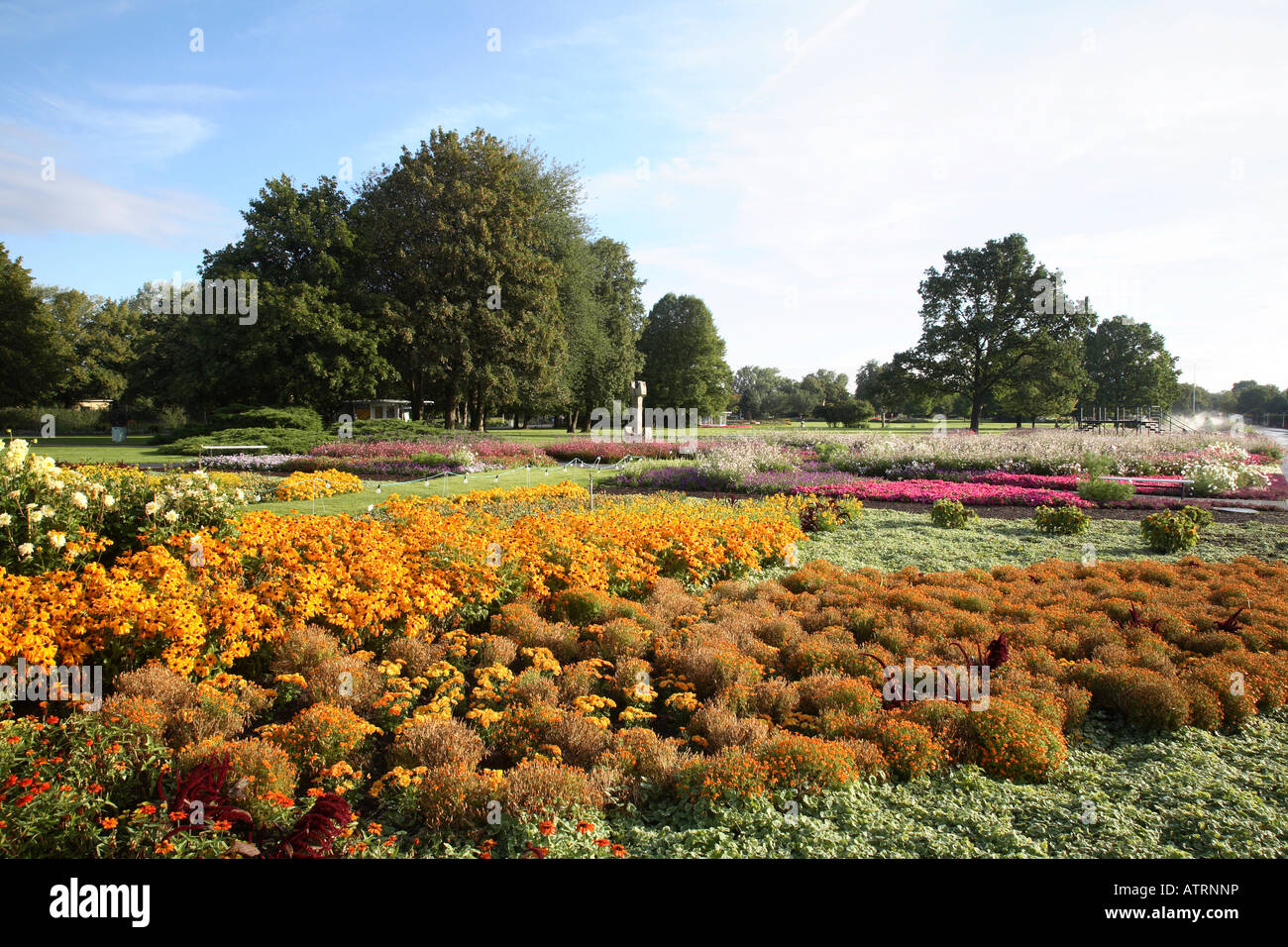 Erfurt, EGA-Park, Großes Blumenbeet Stock Photo