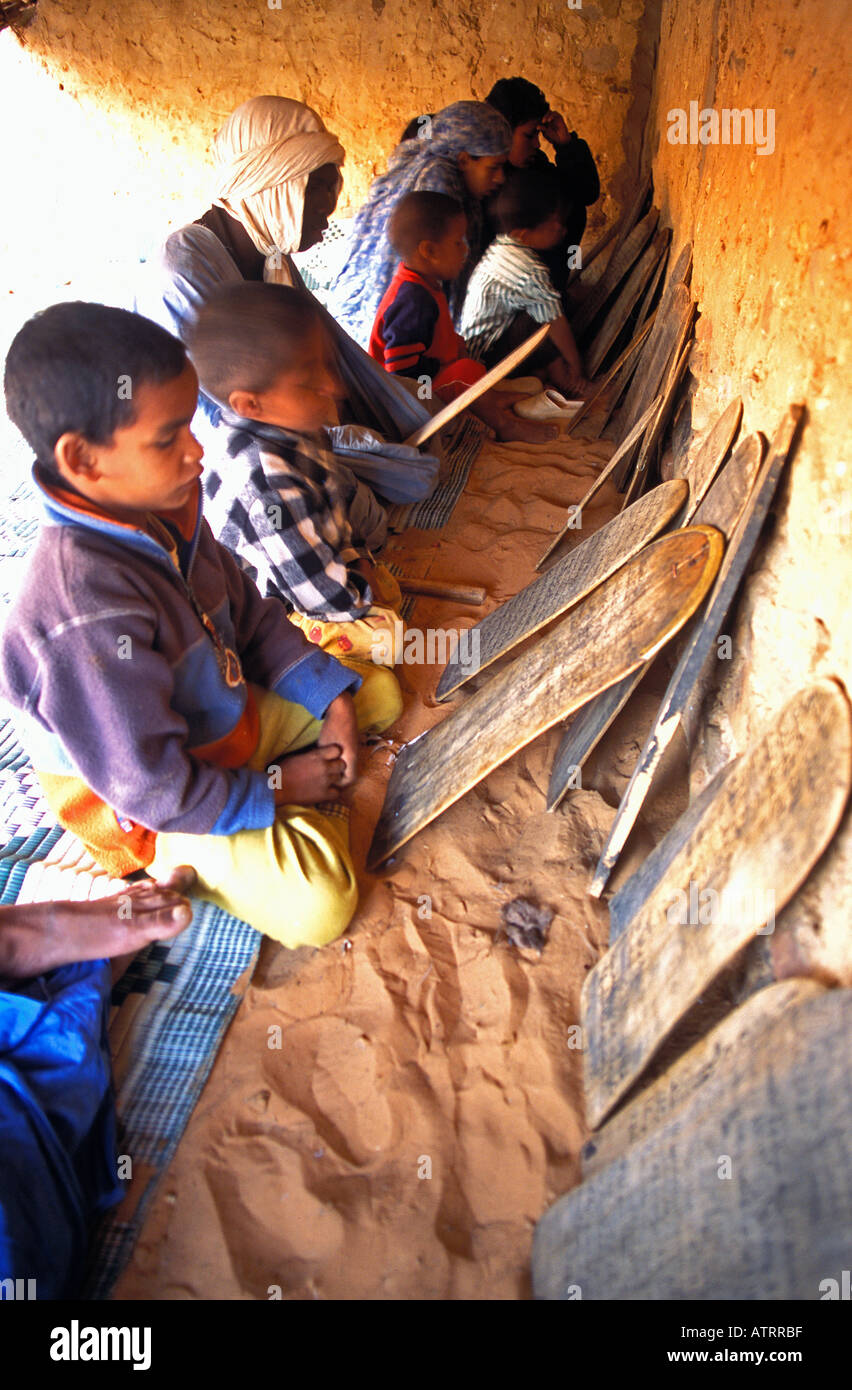 School in Chinguetti Sahara Stock Photo