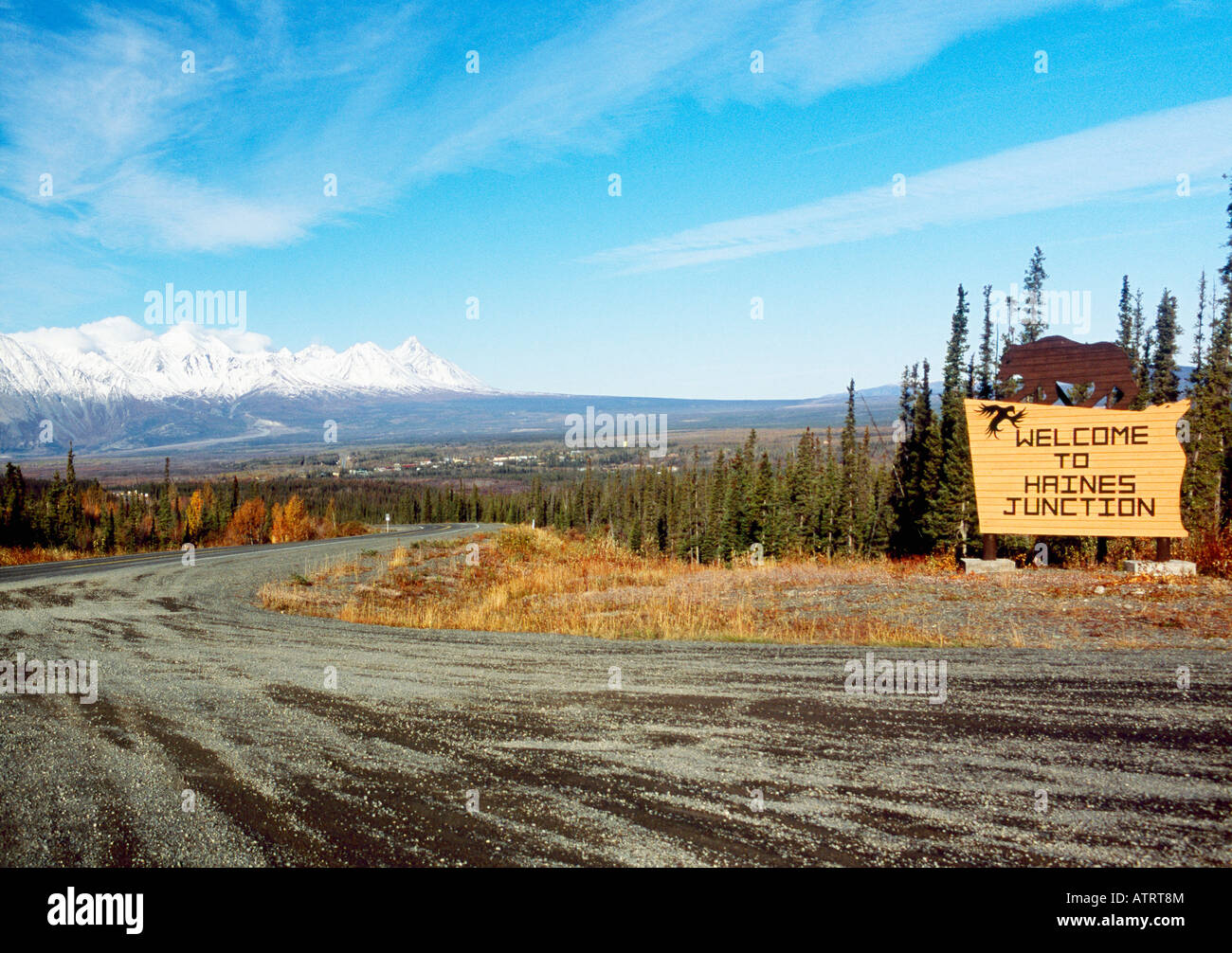 Entering Haines Junction from the Haines Highway, Yukon Territory