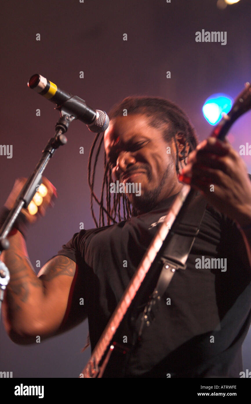 Derrick Green of heavy metal band Sepultura Stock Photo - Alamy