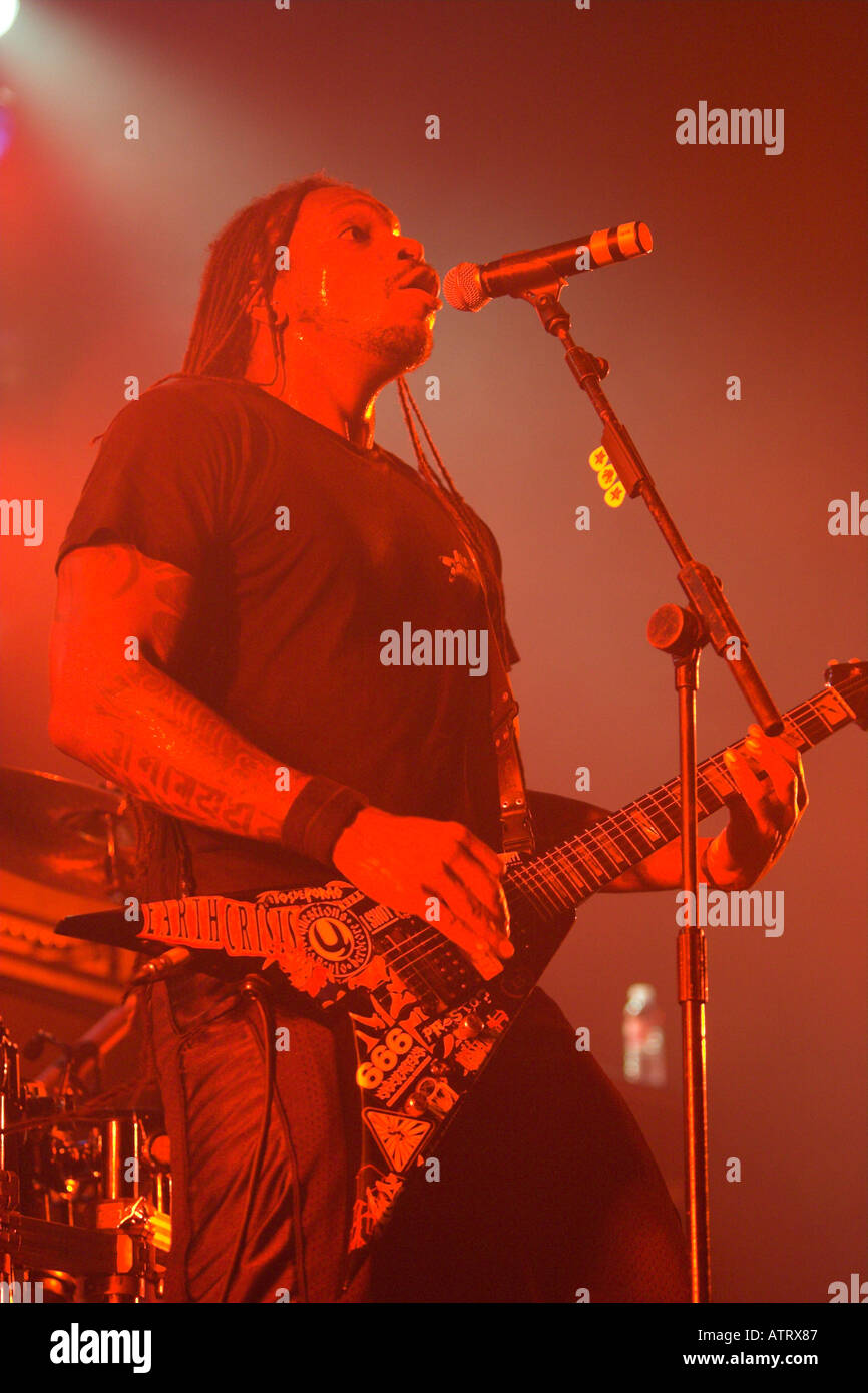 Derrick Green of heavy metal band Sepultura Stock Photo - Alamy