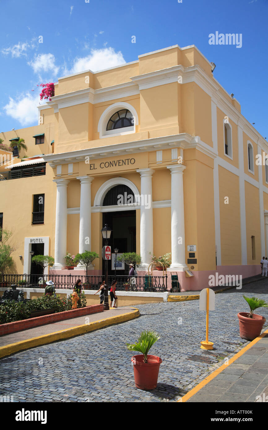 The historic El Convento Hotel Old San Juan Puerto Rico Caribbean Stock Photo