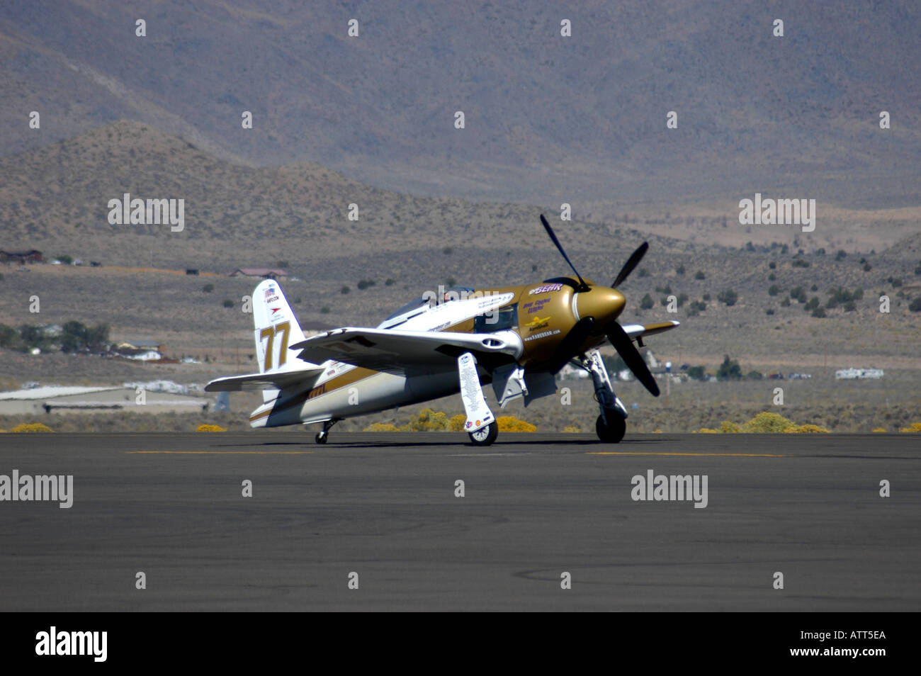 Airplane at Reno Air Races Reno Nevada USA Stock Photo - Alamy