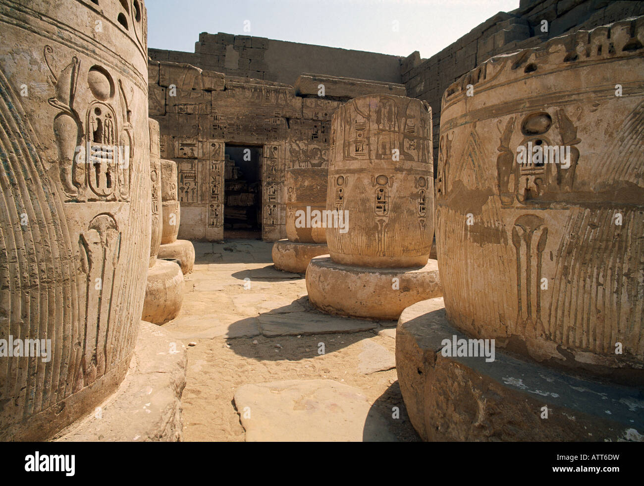 Medinet Habu Temple of Ramesses III Egypt Stock Photo