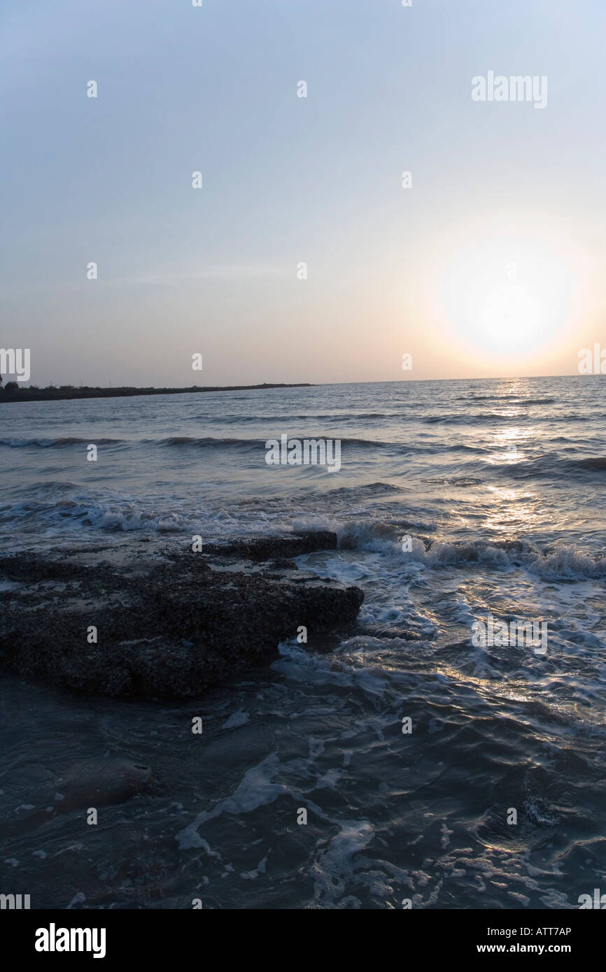 Sunset over the sea Stock Photo