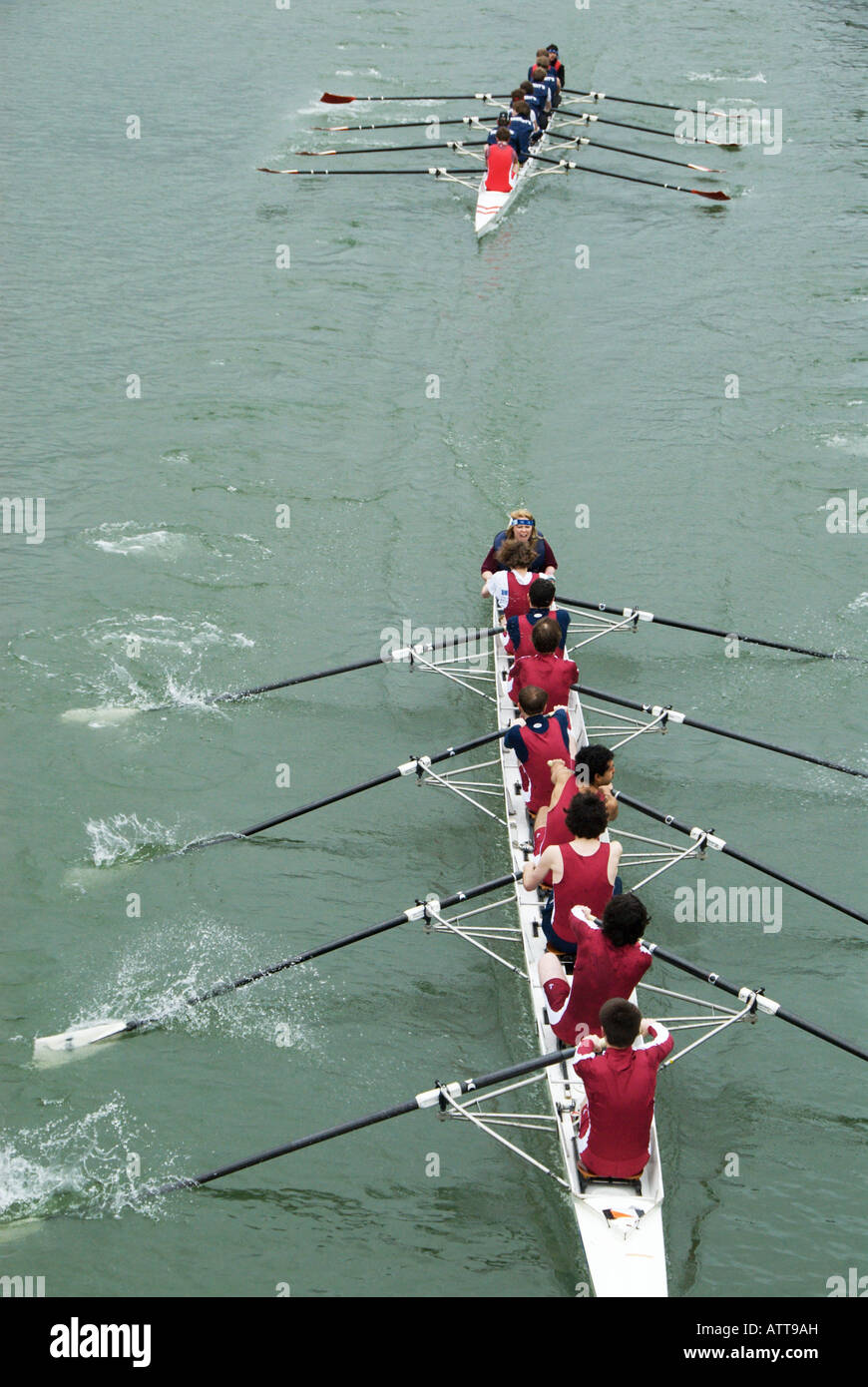 2008 Torpids bumps rowing race mens first boats begin below Donnington Bridge on the Thames