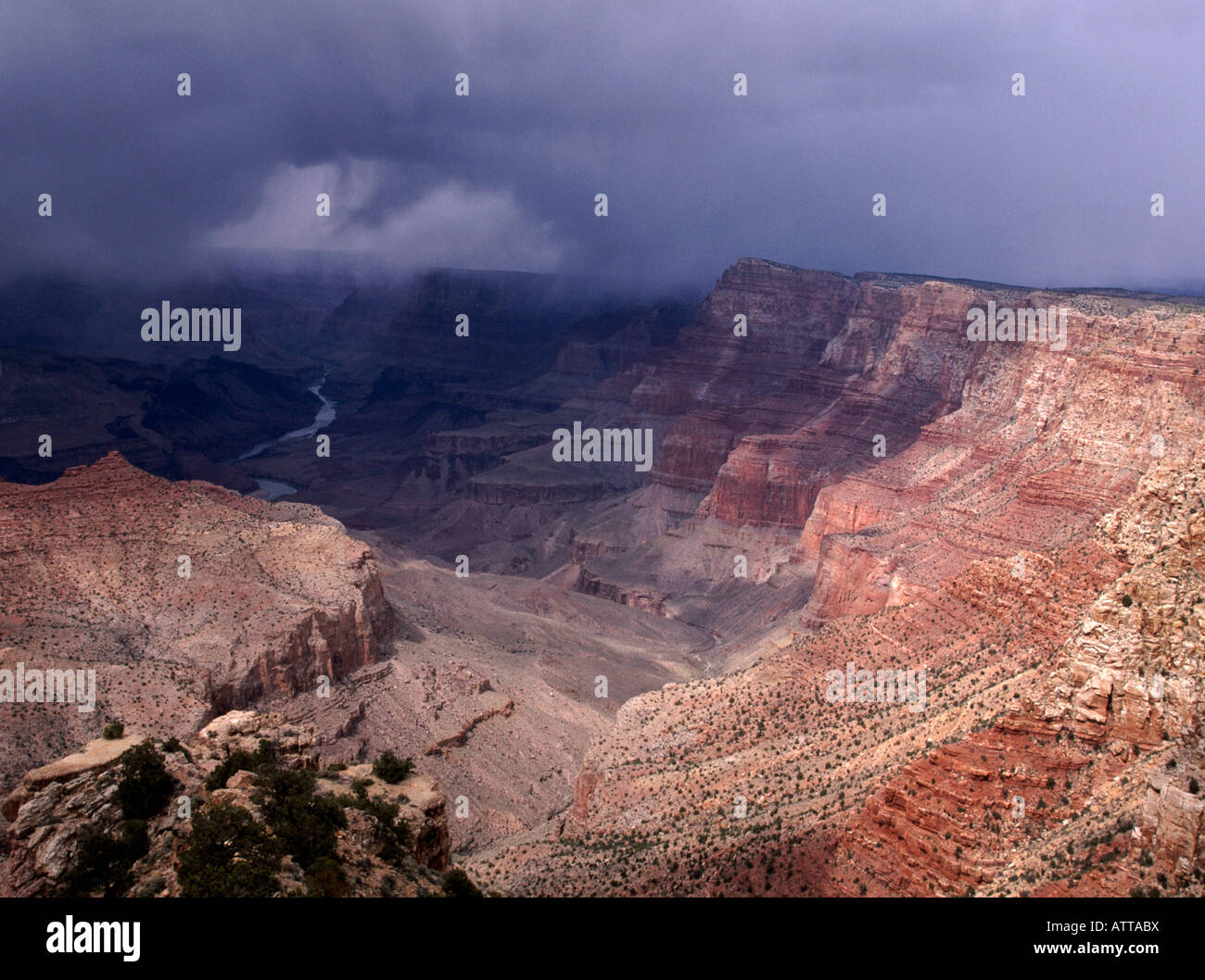 storm over the Grand Canyon, Grand Canyon National Park Stock Photo - Alamy