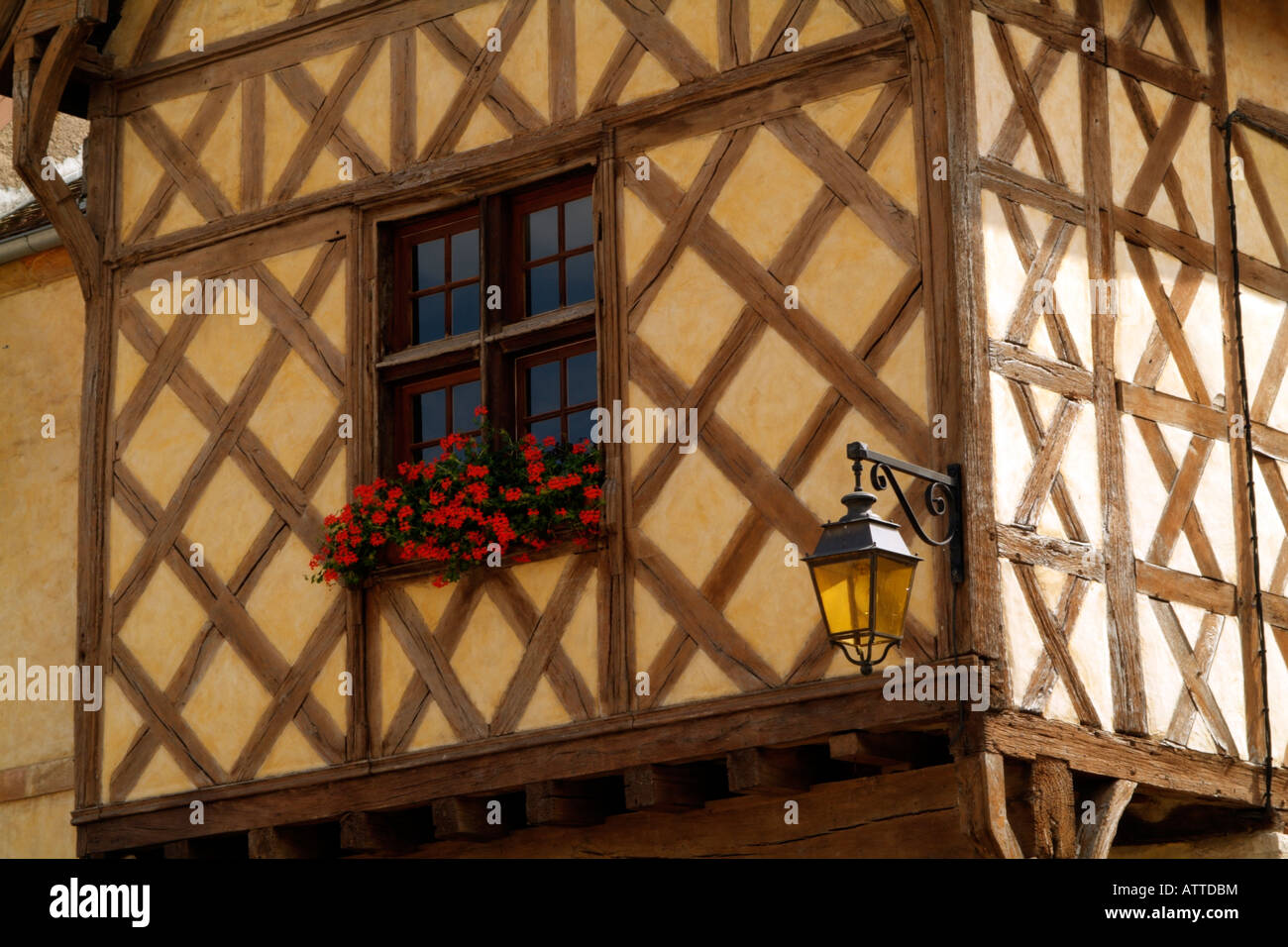Timber Framed Building at Auxonne Cote d Or France Stock Photo
