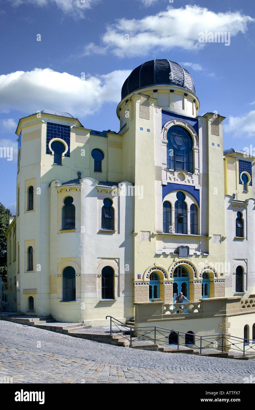 Jewish Synagogue Built in Oriental Style Decin Czech Republic Stock Photo -  Alamy