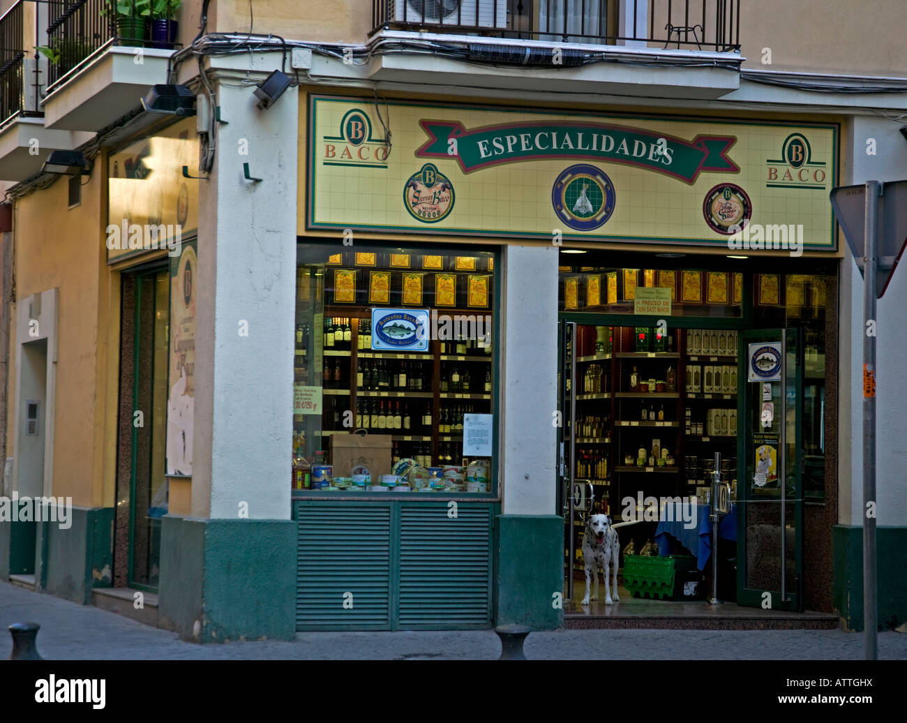 Corner grocers shop, Seville, Andalucia, Spain, Europe Stock Photo Alamy