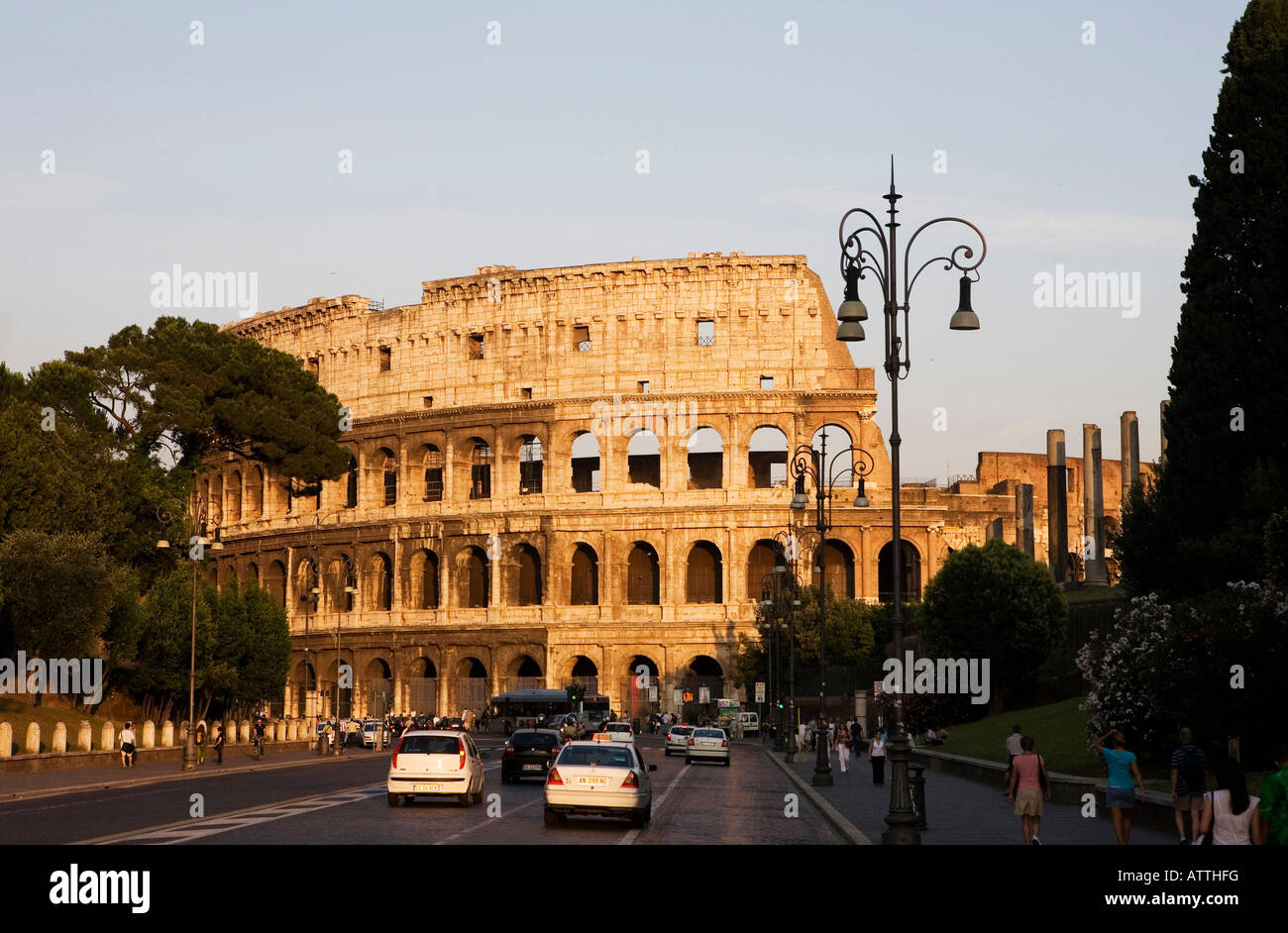 Roman Kolosseum Colosseum in Roma Rome Italy Europe EU Stock Photo