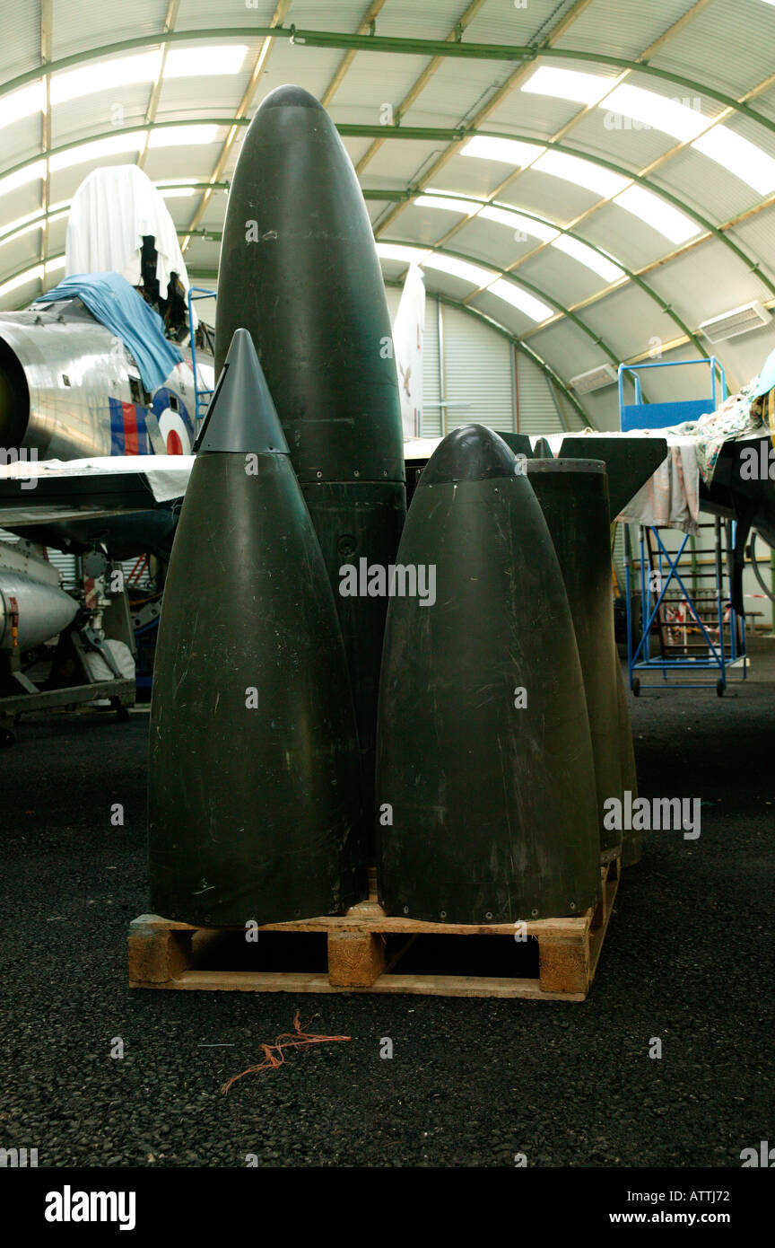 Aircraft nose cones on exhibit at Tangmere Military Aviation Museum at