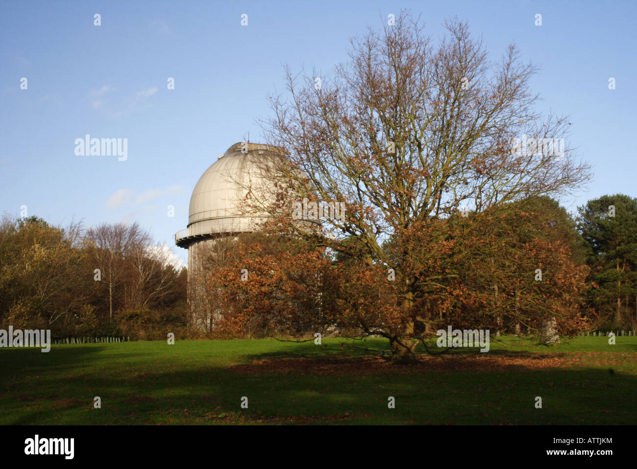 Dome of Isaac Newton Telescope in Herstmonceux, England Stock Photo