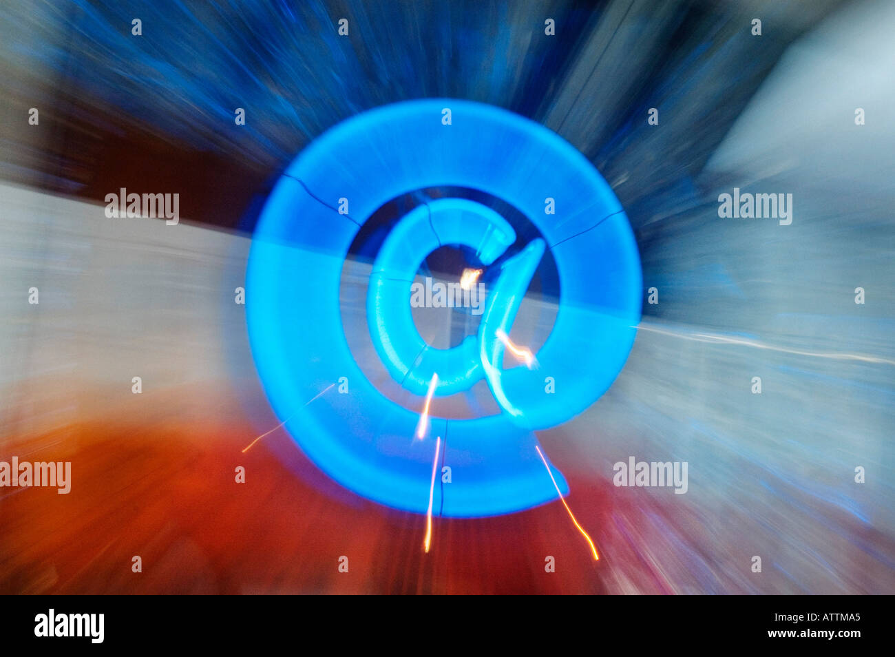 MAIL SIGN ZOOMED Stock Photo