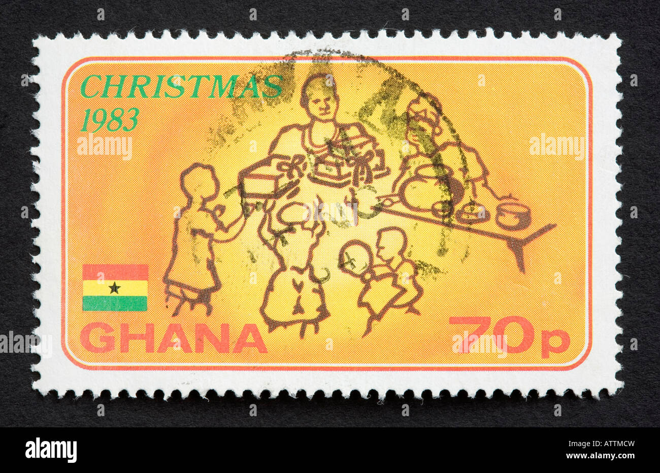 Ghana postage stamp Stock Photo