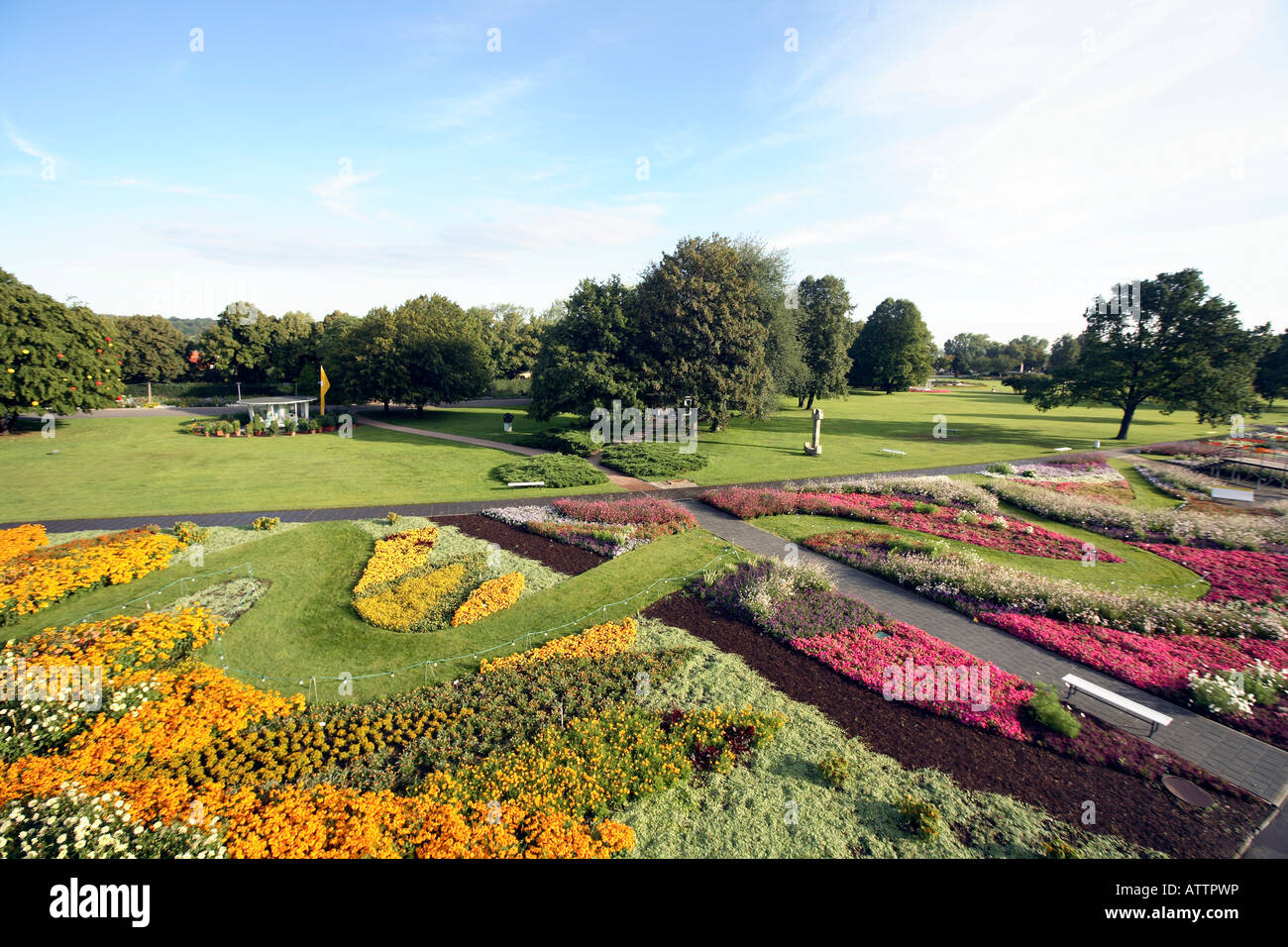 Erfurt, EGAPark, Großes Blumenbeet Stock Photo Alamy