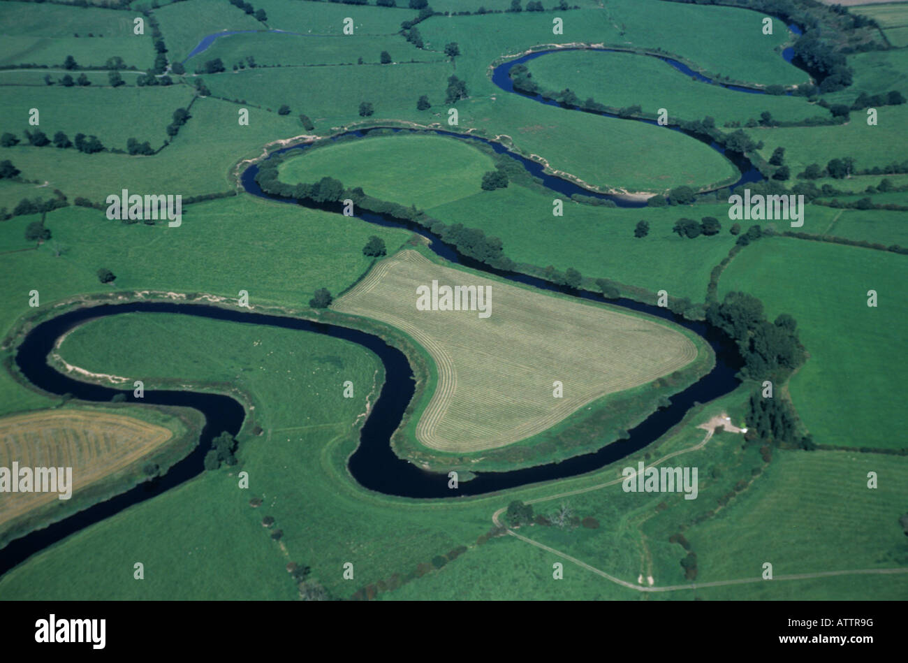 Oxbow river aerial hi-res stock photography and images - Alamy