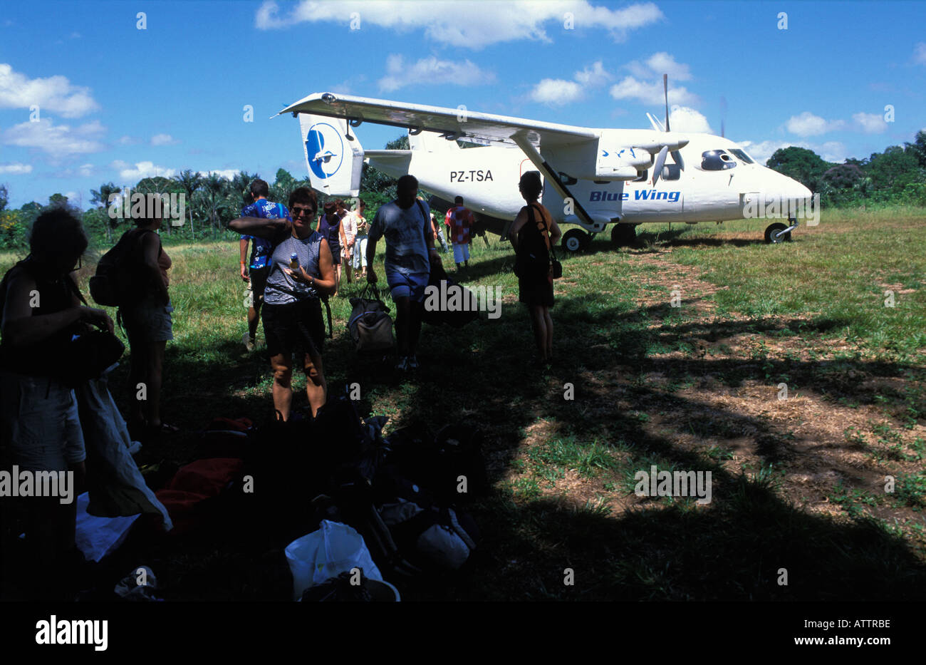 Air strip in the jungle Stock Photo
