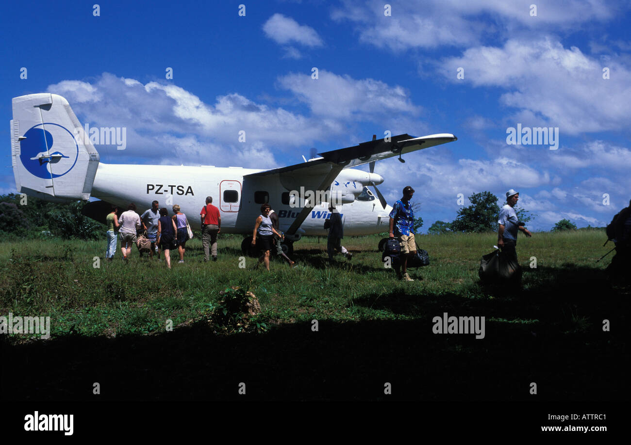 Air strip in the jungle Stock Photo