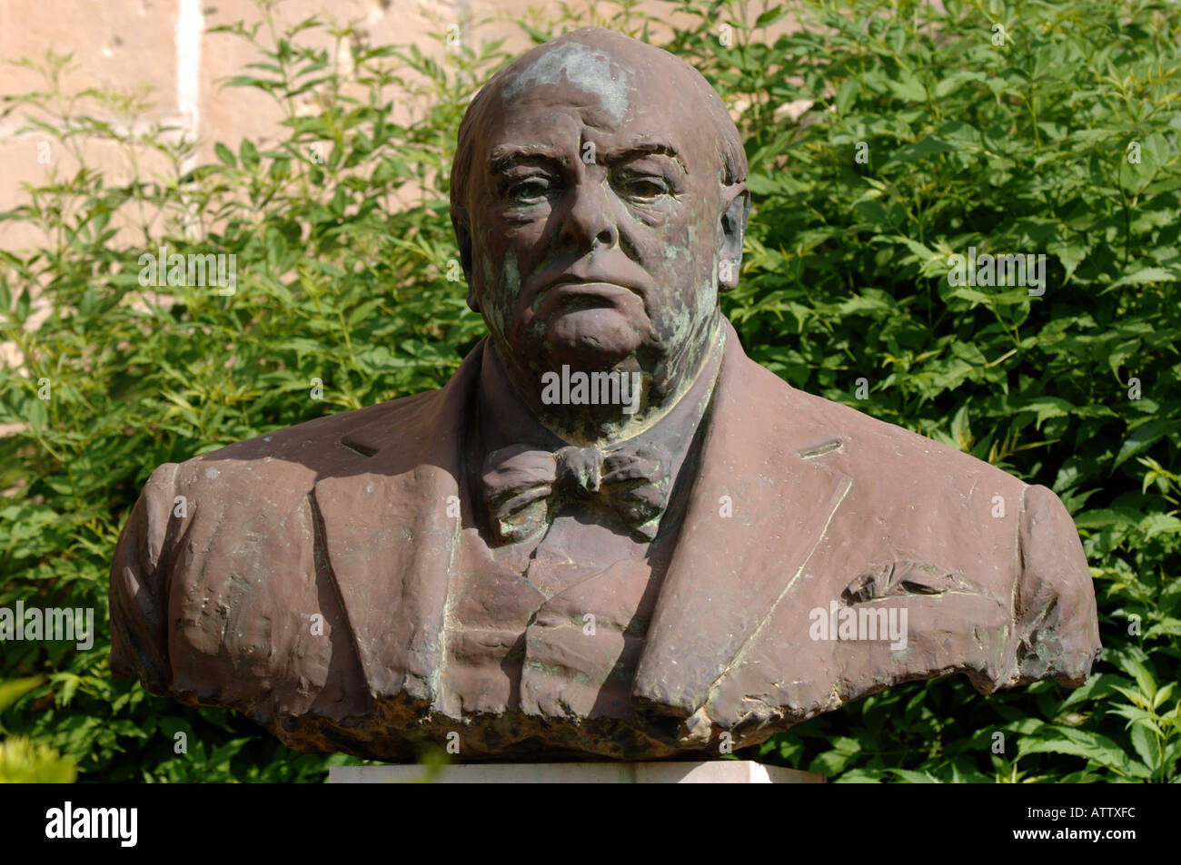 Sir Winston Churchill statue Barrakka Gardens The Island of Malta Stock Photo