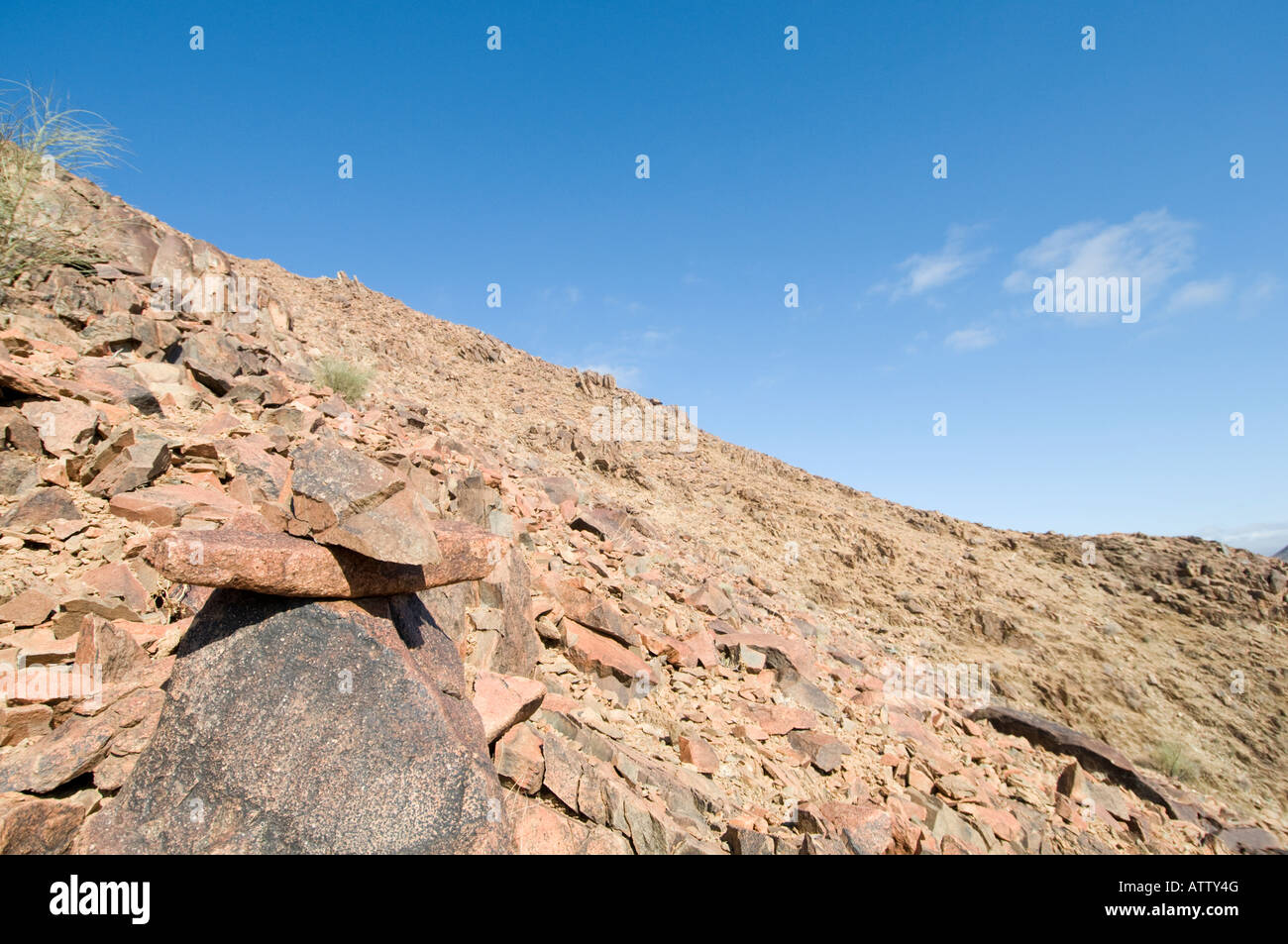 Ai Ais Richtersveld Transfrontier National Park volcanic rock and mountains Stock Photo