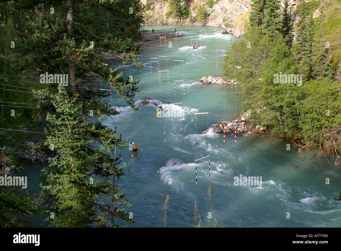 Kayaks on a dangerous river Stock Photo Alamy