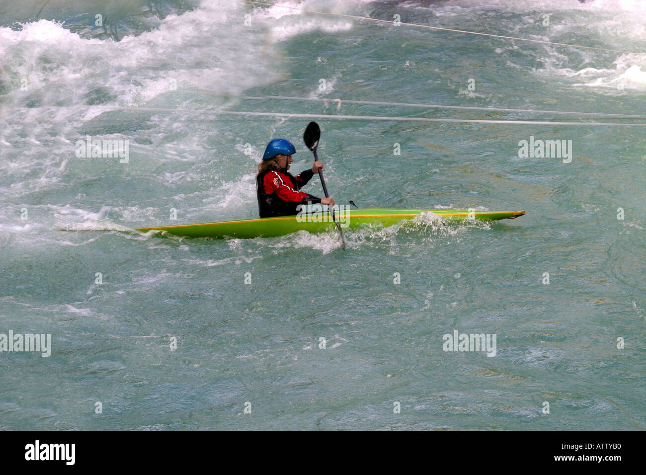 Kayaks on a dangerous river Stock Photo Alamy