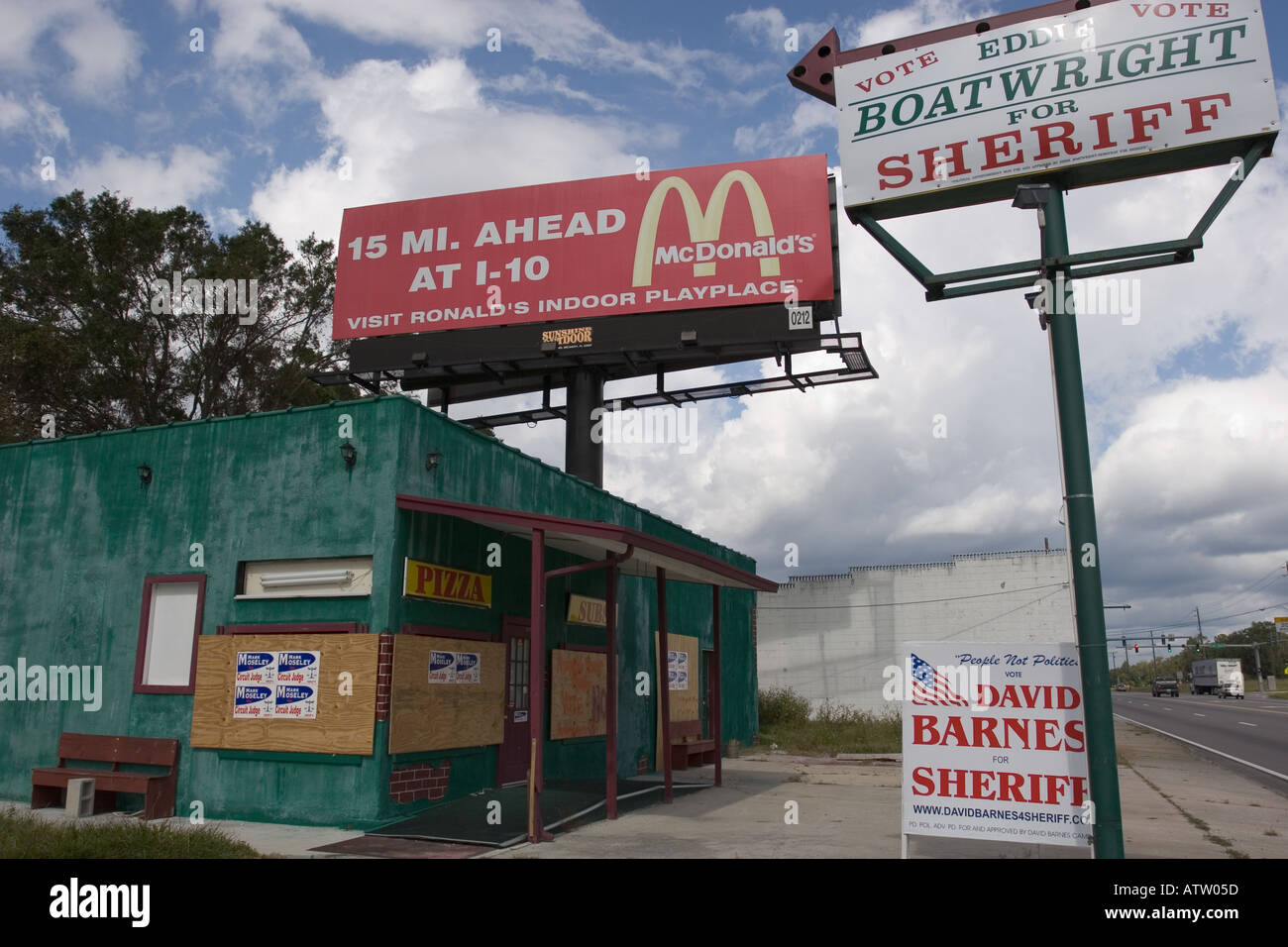 Signs near Starke Florida Stock Photo Alamy