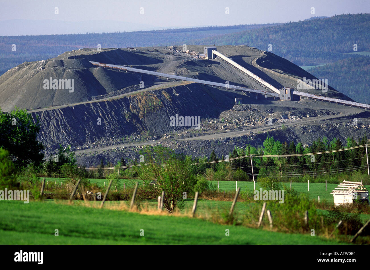 Mine tailings, Thetford Mines, Quebec Stock Photo Alamy