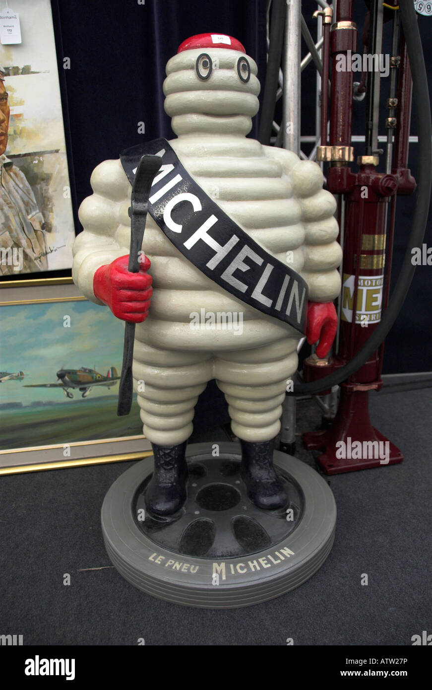 Old Michelin Man Statue For Sale at the Bonlams Auction Stock Photo