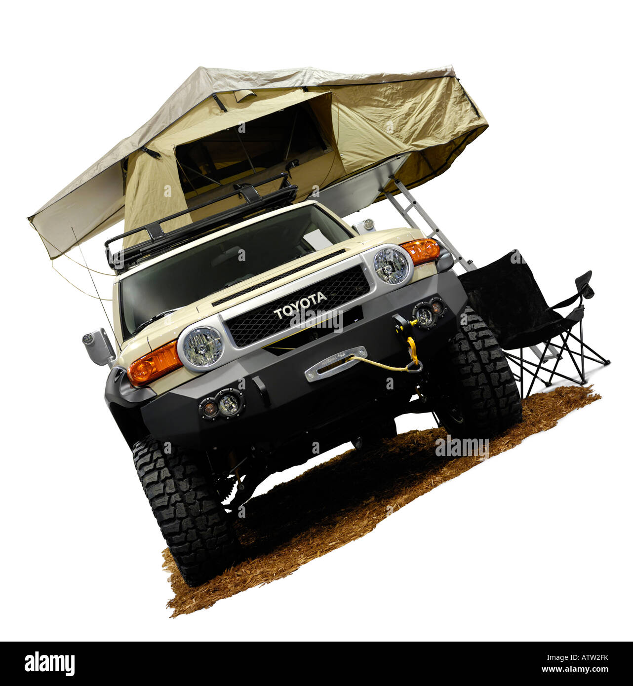 Toyota FJ Cruiser 2008 with a Tent Stock Photo