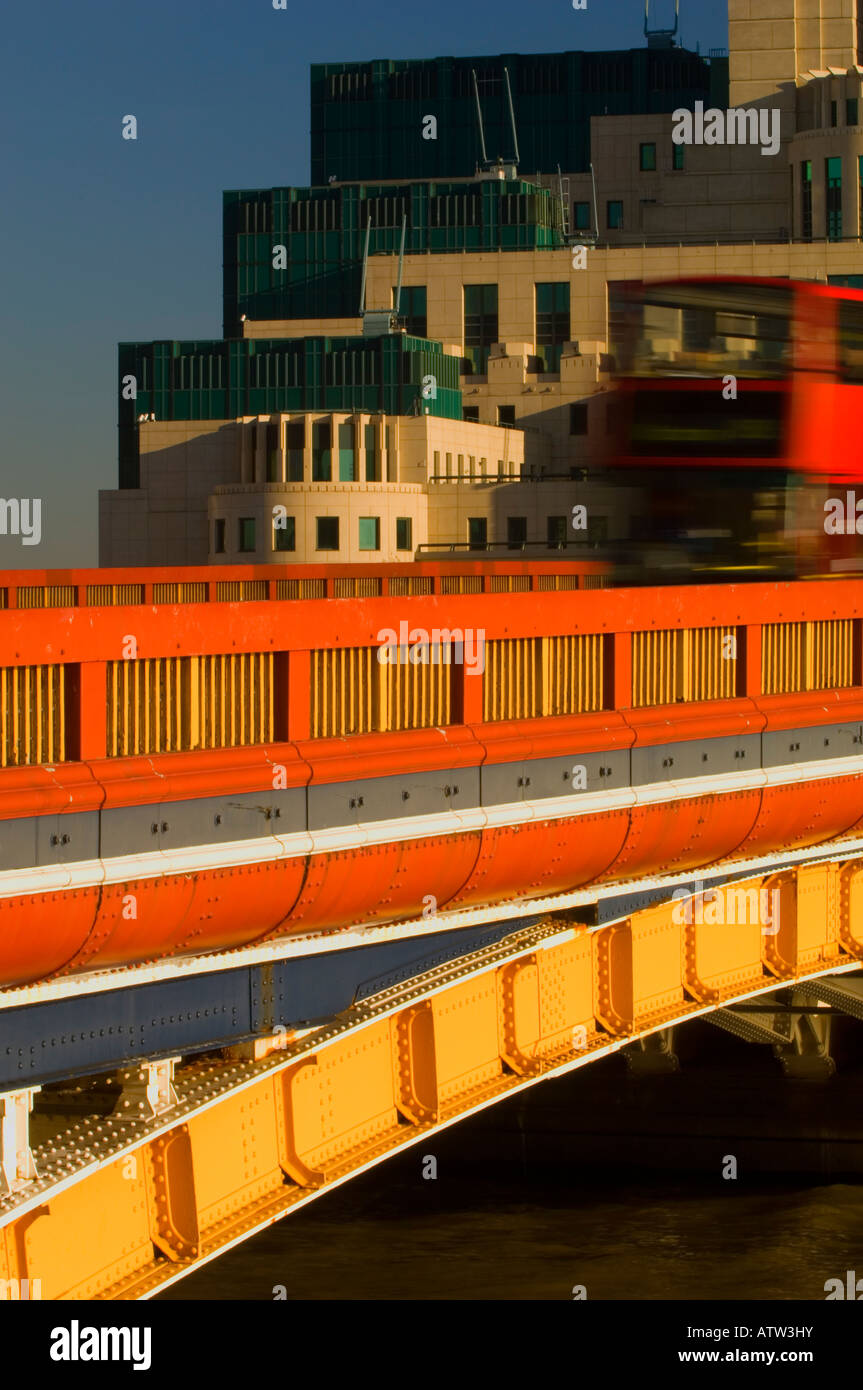 Vauxhall Bridge and Thames House by River Thames London United Kingdom