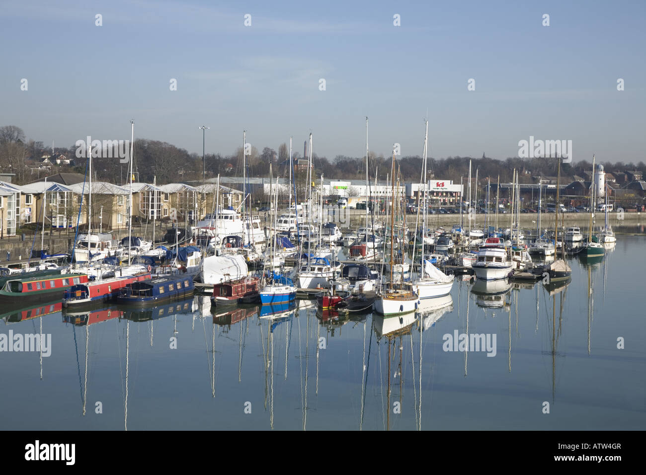 View of Preston Marina Preston Lancashire Stock Photo Alamy