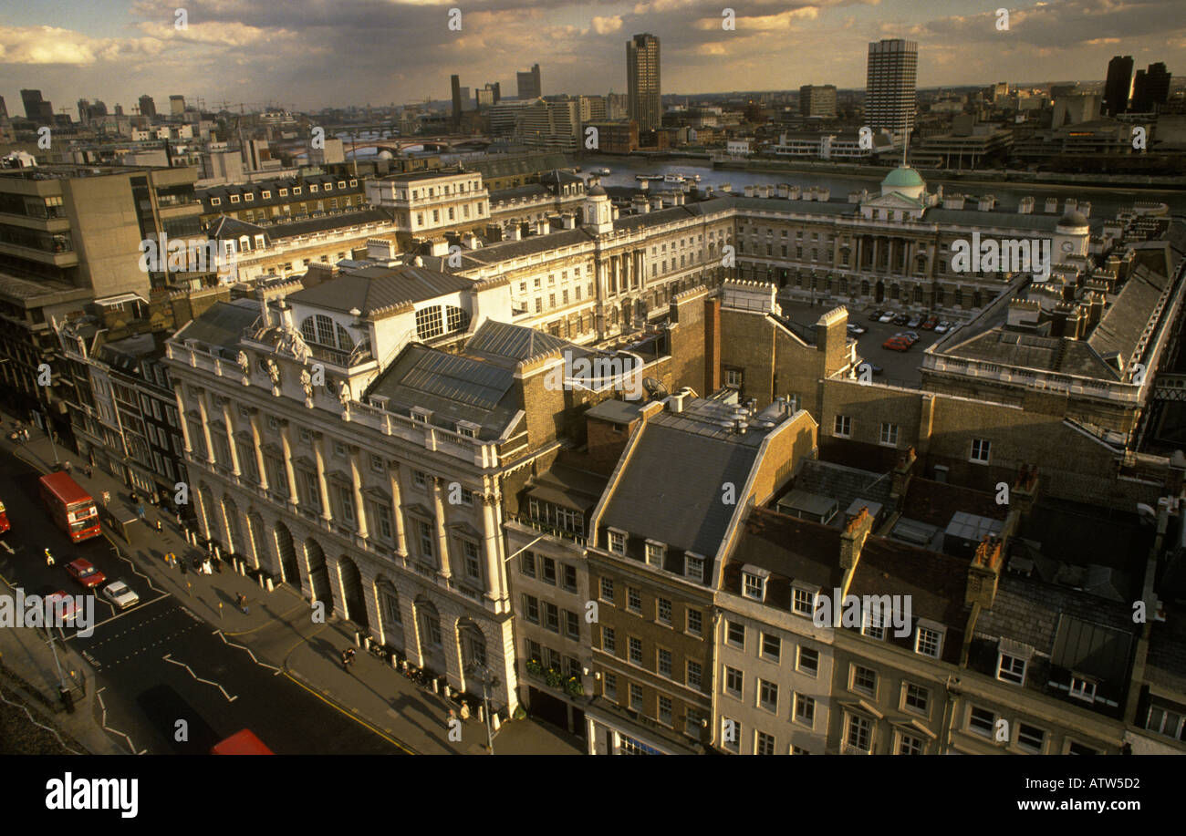 Somerset House Courtauld art gallery London England. looking south over