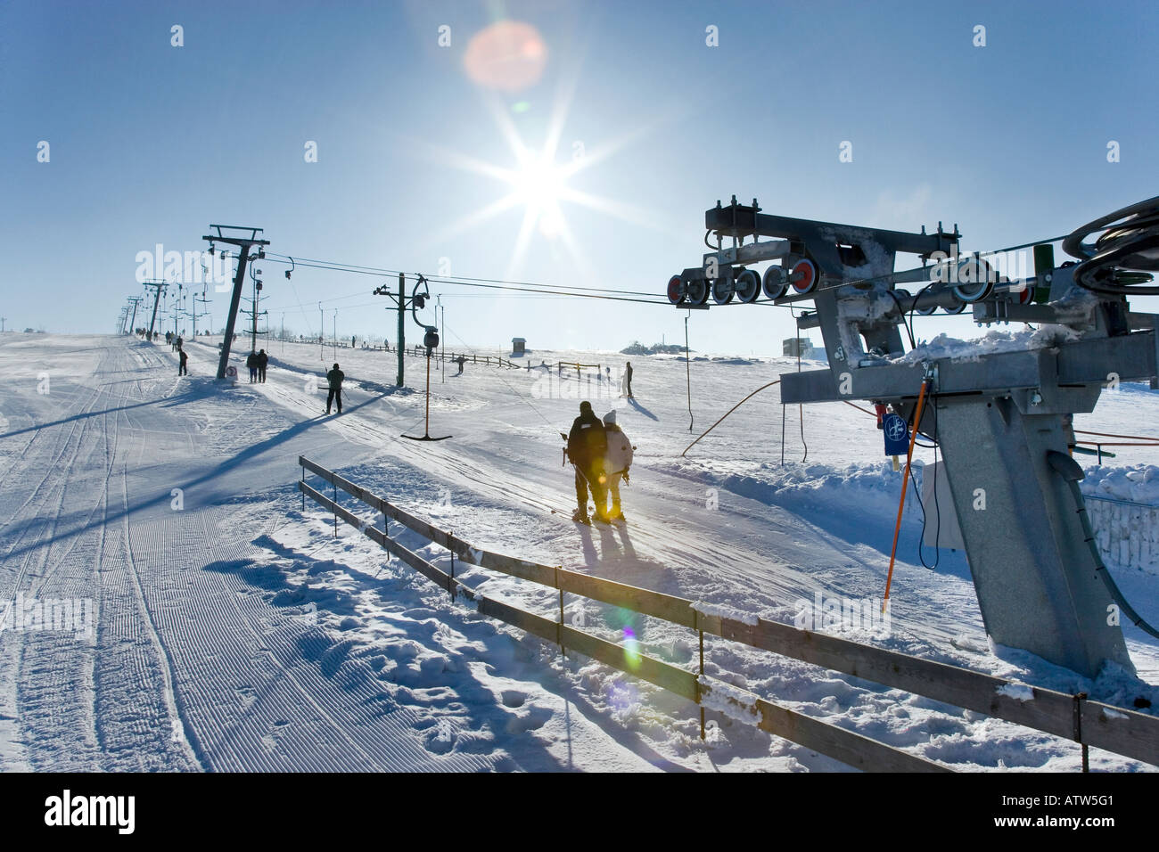 Ski Centre Bozi Dar Ore Mountains Czech Republic Stock Photo ...
