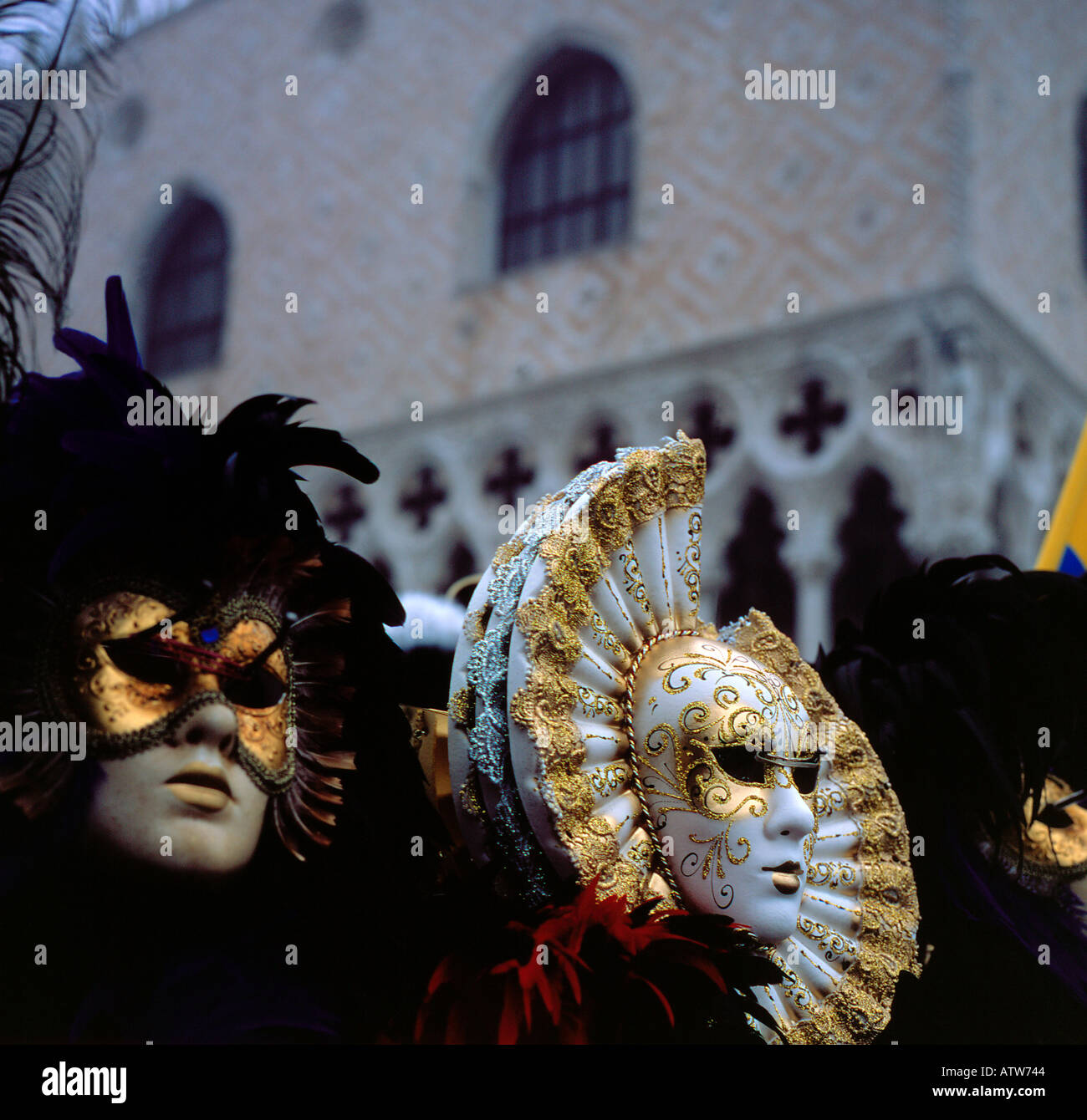 masks at the Carnival of Venice, UNESCO World Heritage Site,  Italy,  Europe. Photo by Willy Matheisl Stock Photo