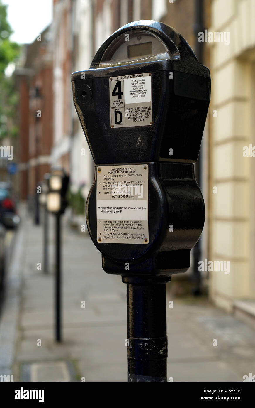 Car parking meter in London UK Stock Photo Alamy