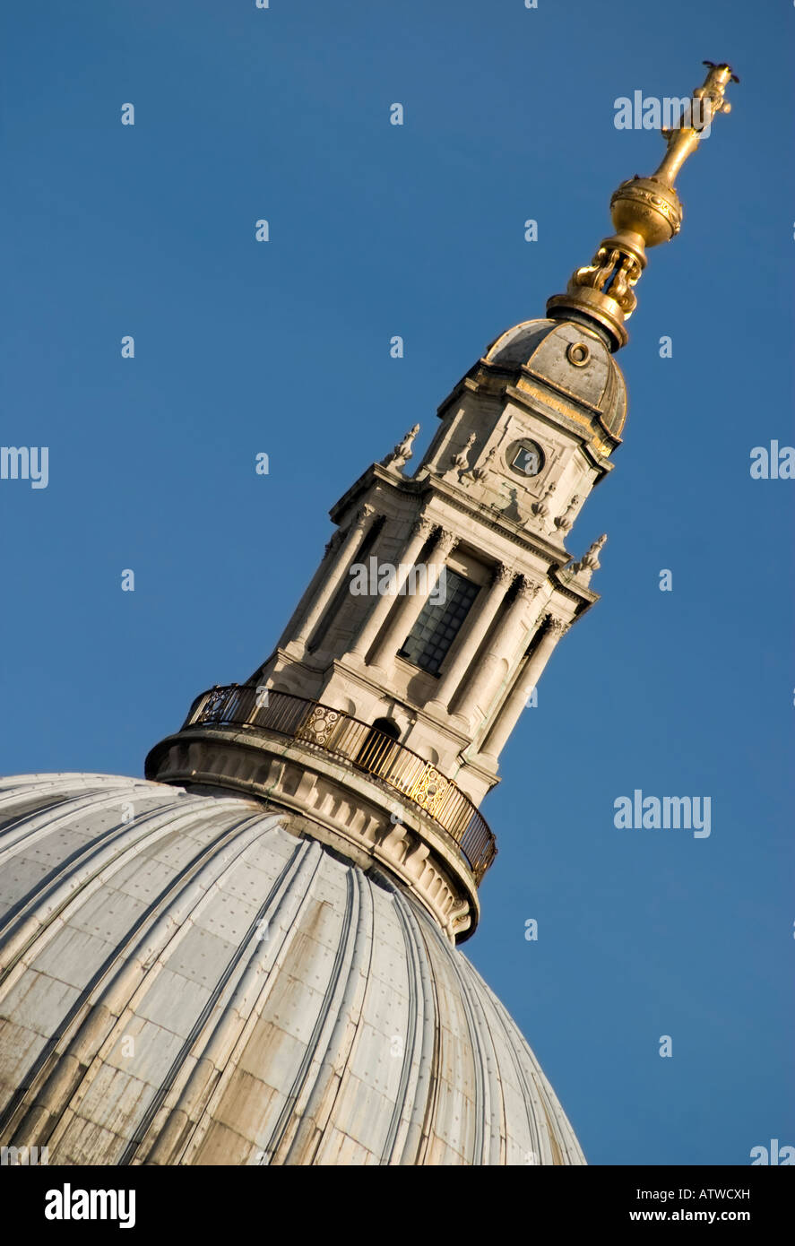 The Dome And Spire Of Saint Paul's Cathedral, London Stock Photo