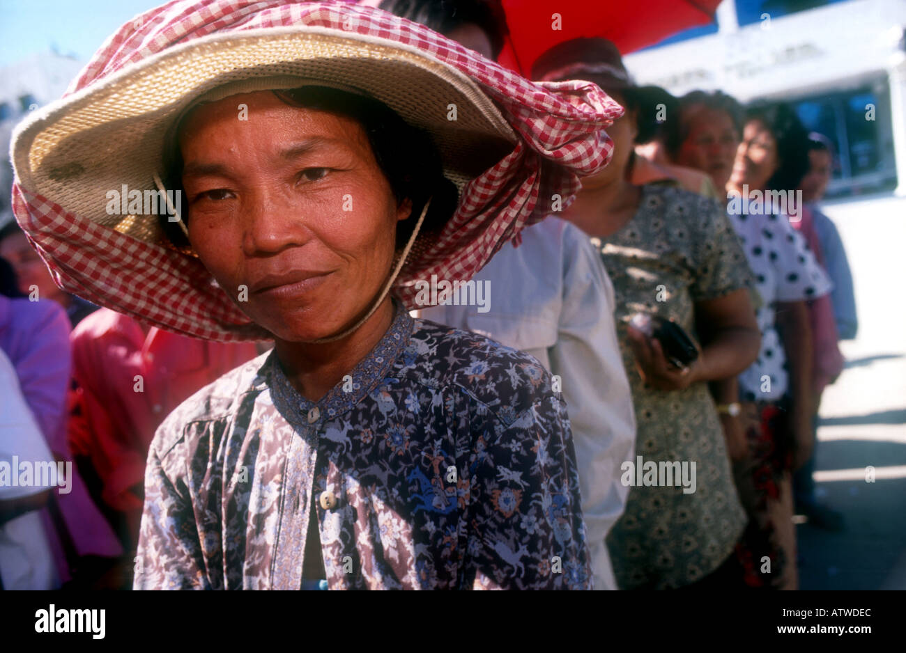 Voters. Election Cambodia. Phnom Penh. 1998. Stock Photo