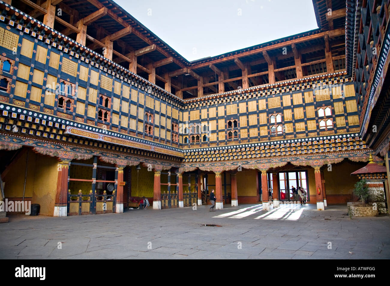 Paro Inside Inside of Paro Dzong, Paro, Bhutan, Asia Stock Photo - Alamy